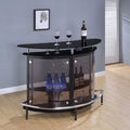 Amarillo Freestanding Glass Top Home Bar Wine Cabinet White