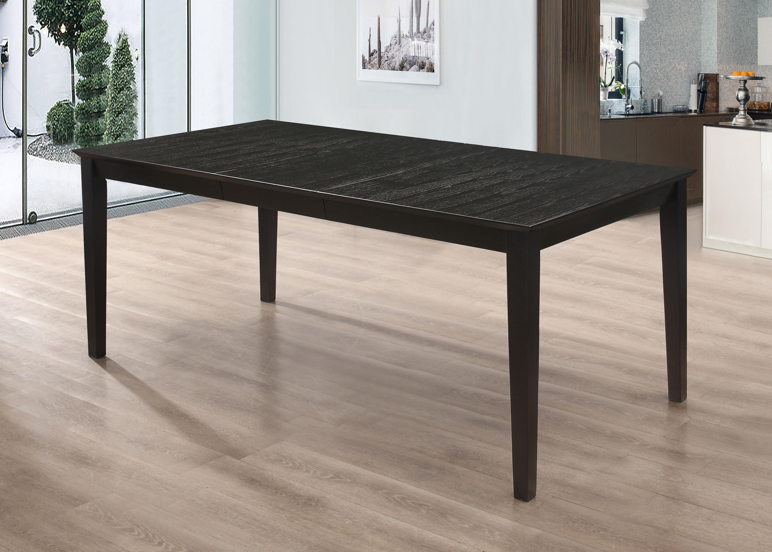 Louise 5-piece Rectangular Extension Leaf Dining Set Black