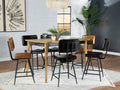Partridge 7-piece Counter Dining Set Espresso and Camel