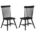 Andrews Windsor Spindle Back Dining Side Chair Black (Set of 2)