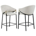 Chadwick Fabric Upholstered Counter Chair Beige (Set of 2)