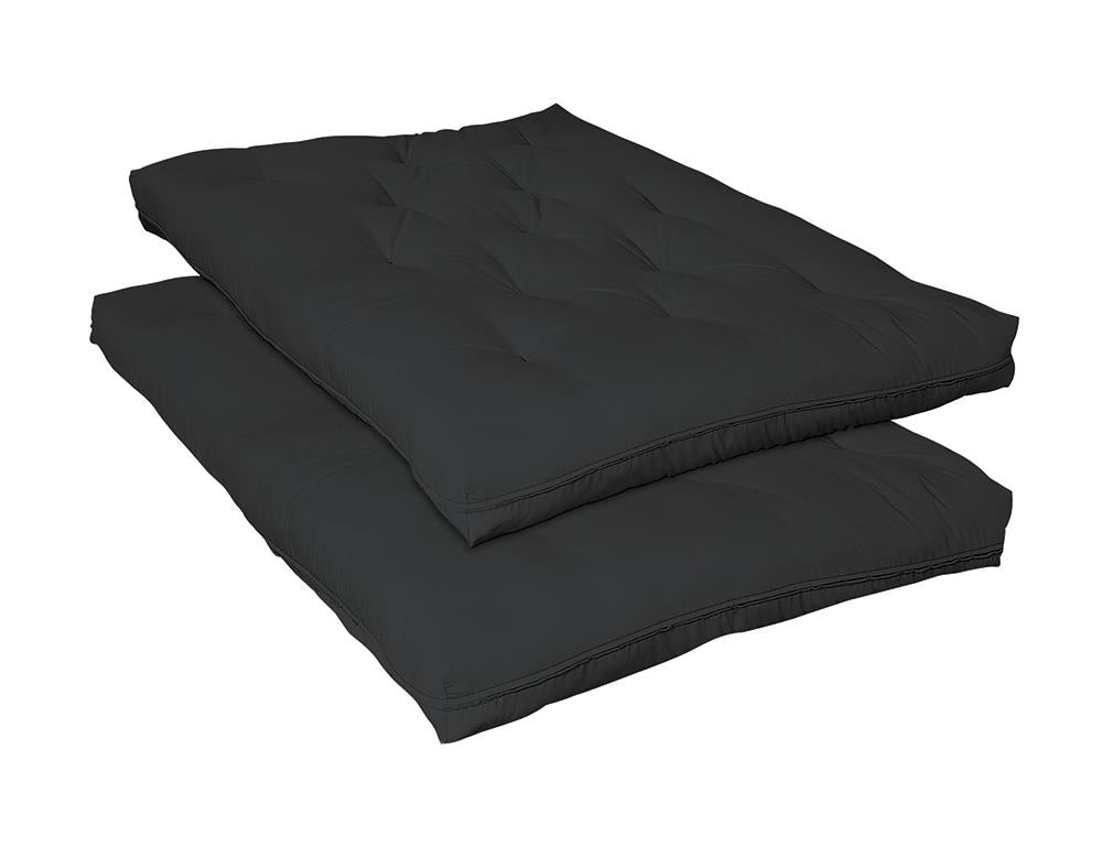 Futon Mattress 7.5-inch Deluxe Innerspring Futon Pad Black