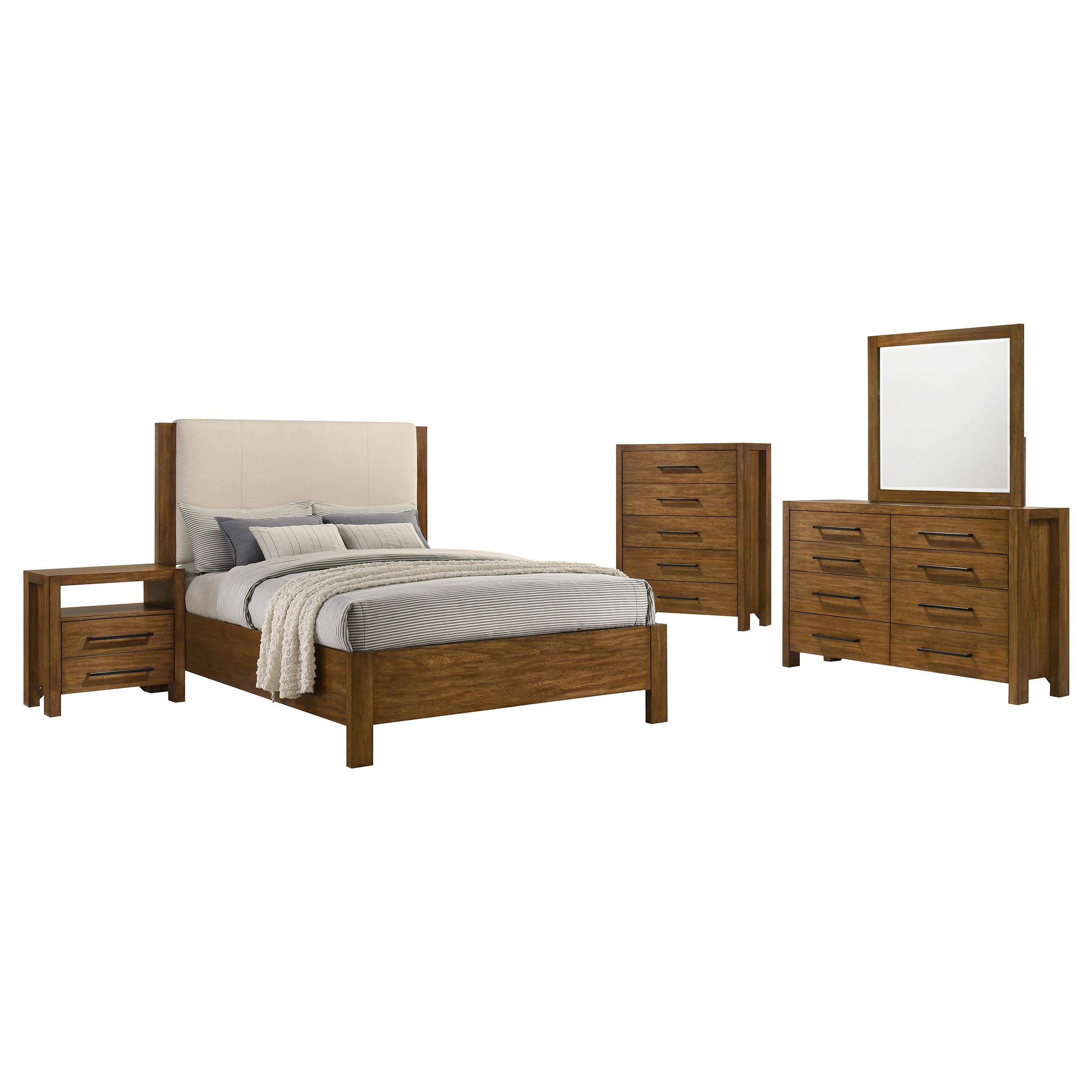 Adderley 5-piece California King Bedroom Set Warm Brown