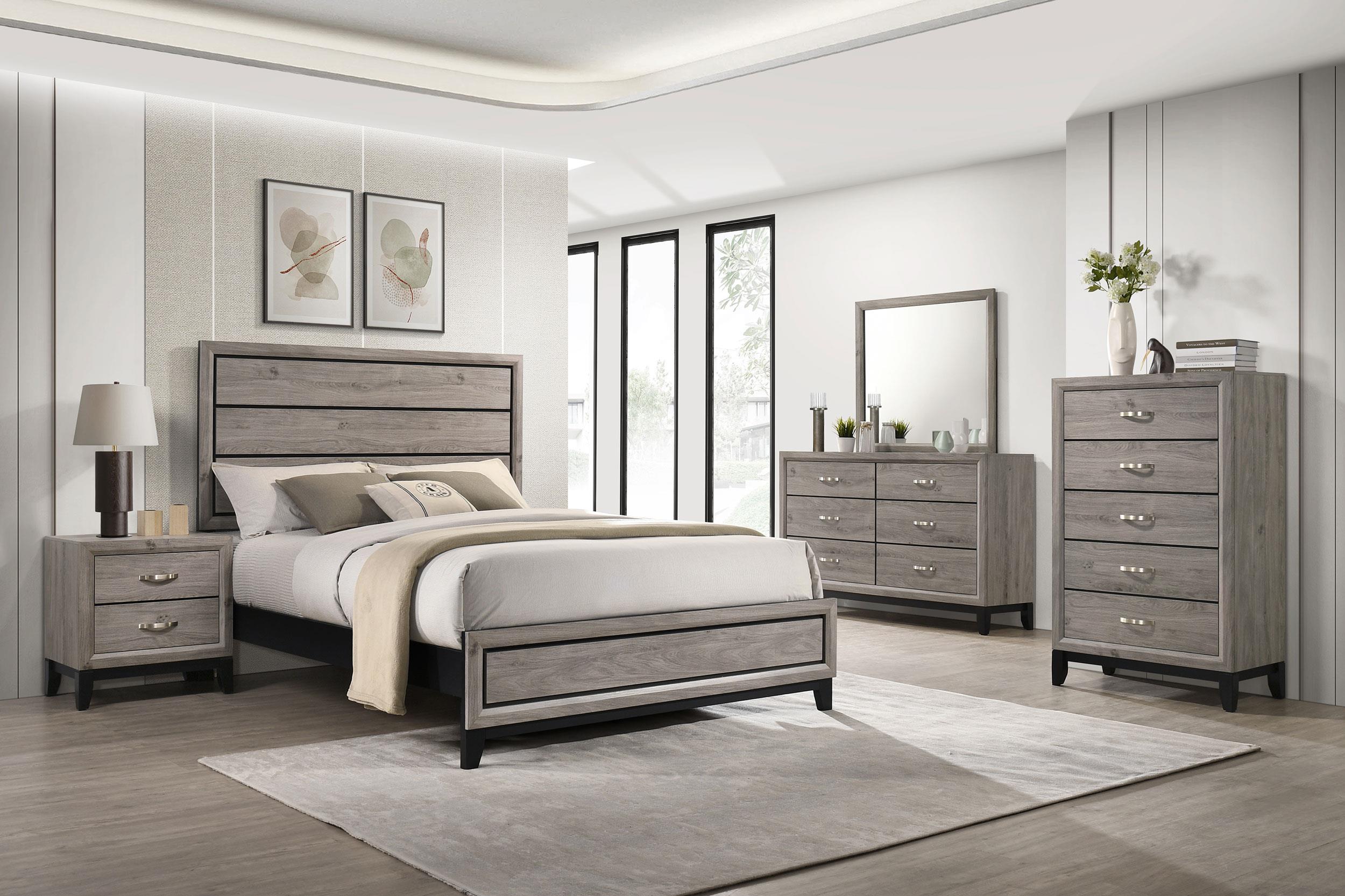 Watson Five-piece Full Bedroom Set Light Taupe