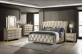 Lorient 5-piece Eastern King Bedroom Set Ivory and Camel