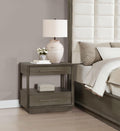 Durango 2-drawer Nightstand Bedside Table Taupe Oak