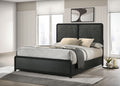 Cavelle 51-inch Upholstered Queen Panel Bed Black