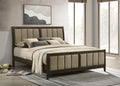 Wilkes 51-inch Upholstered Eastern King Bed Dark Cocoa