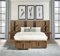 Terrace 2-piece Wall Panel with Nightstand Set Ash Brown
