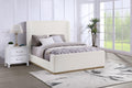 Nala Upholstered Queen Sleigh Bed Cream